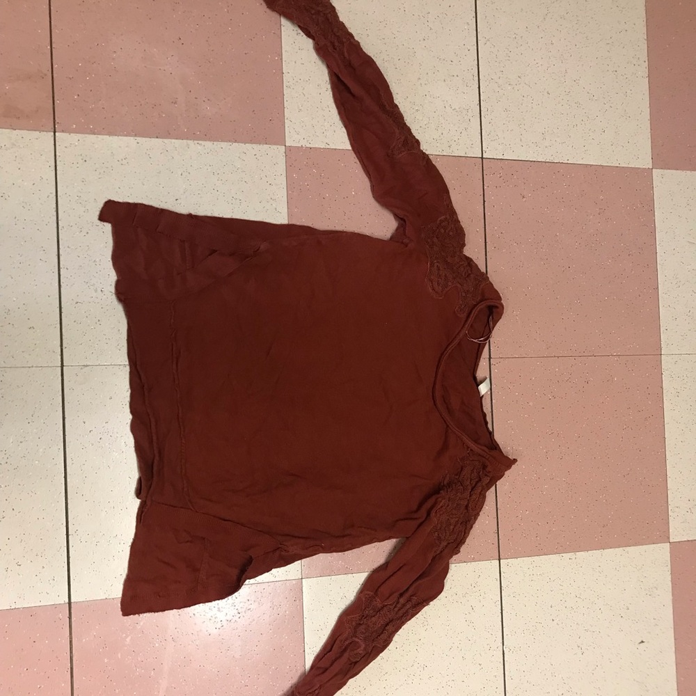 Burnt orange free people top